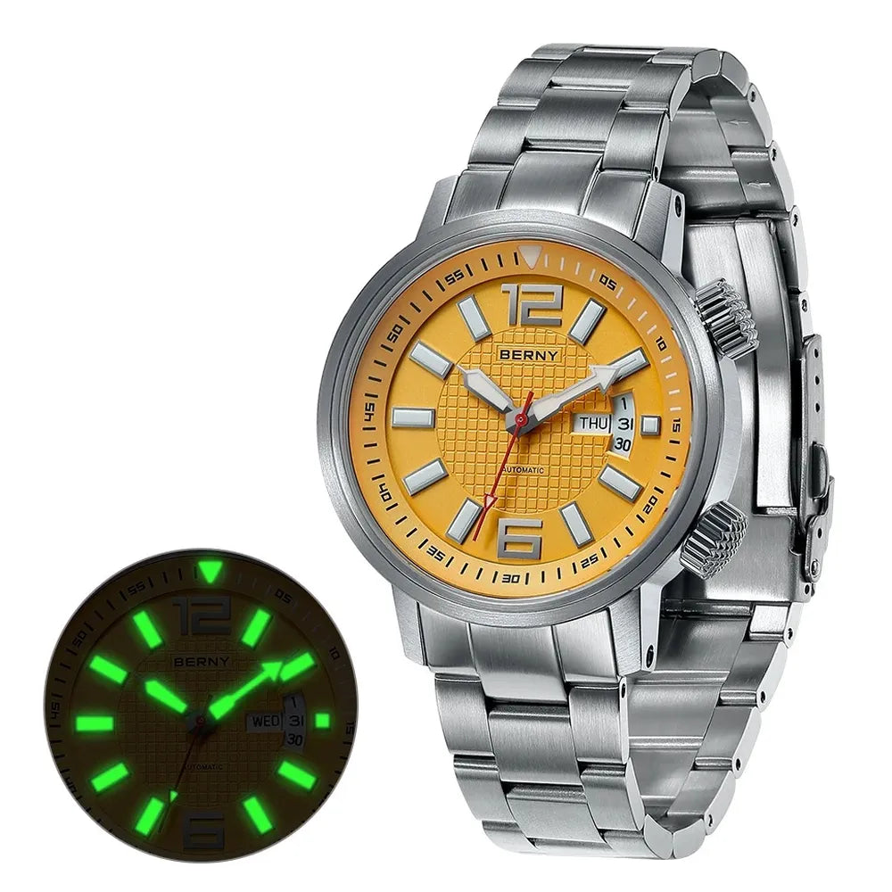 Men’s 200M Diver Watch – BERNY AM7081M Automatic Sapphire Series