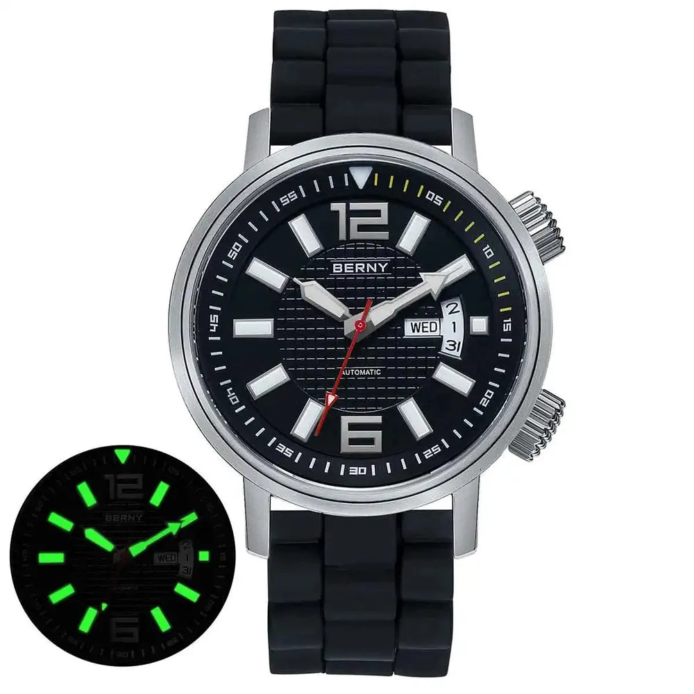 Men’s 200M Diver Watch – BERNY AM7081M Automatic Sapphire Series