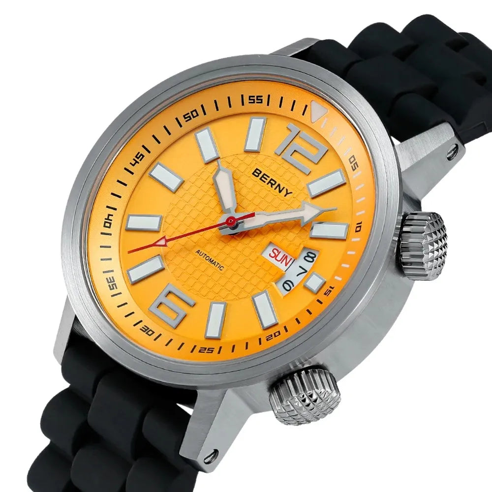 Men’s 200M Diver Watch – BERNY AM7081M Automatic Sapphire Series