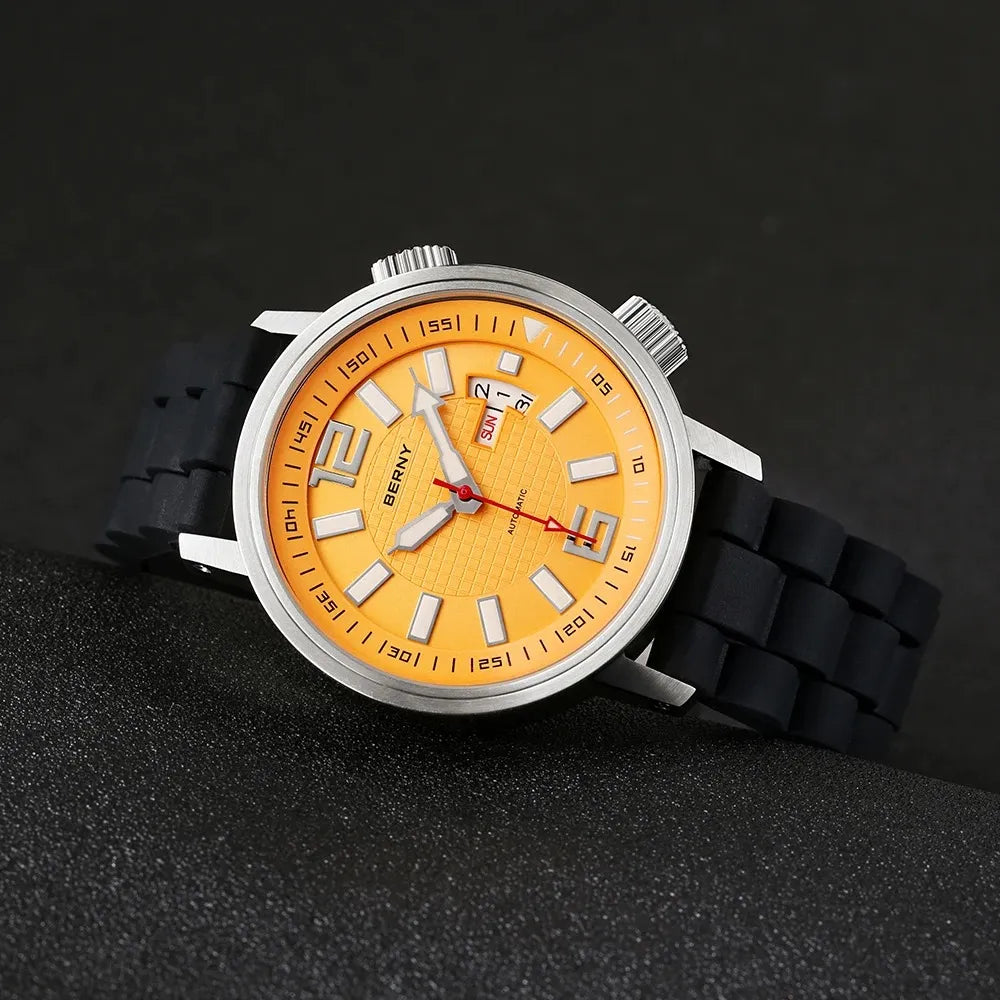 Men’s 200M Diver Watch – BERNY AM7081M Automatic Sapphire Series