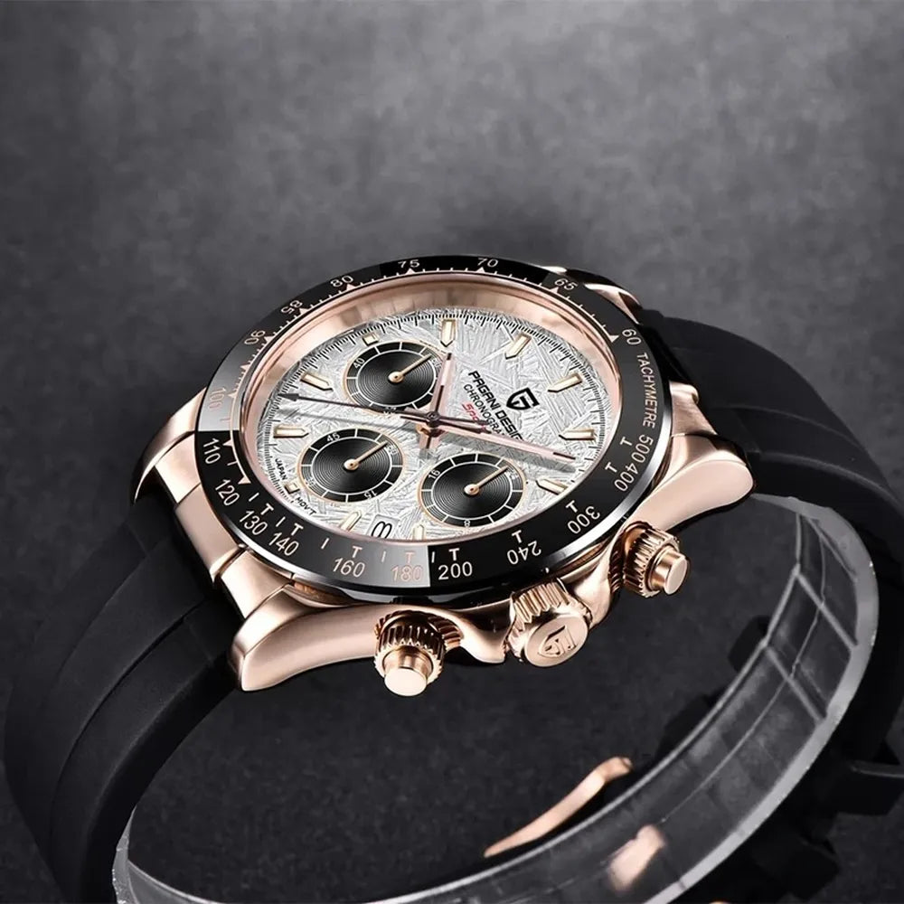Men’s 40mm Retro Chronograph Watch – Rexyle Pagani V2 Quartz Edition