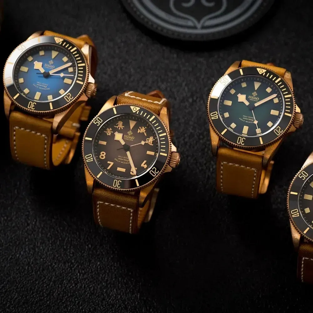 Men’s Bronze Automatic Dive Watch – IXDAO X02T Professional Series