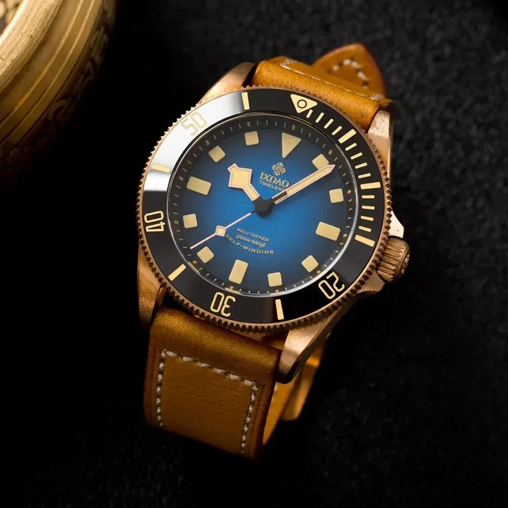 Men’s Bronze Automatic Dive Watch – IXDAO X02T Professional Series