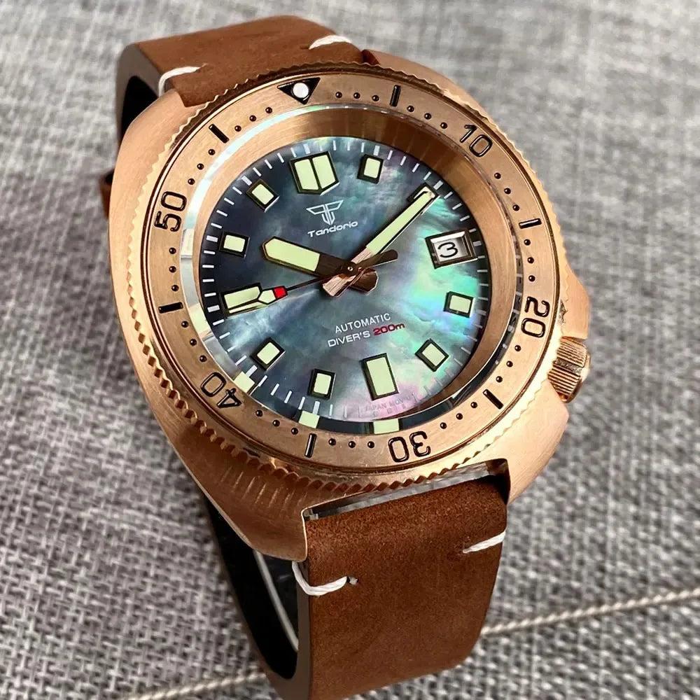 Men’s Bronze Automatic Dive Watch – Rexyle Tandorio Shell Dial Series