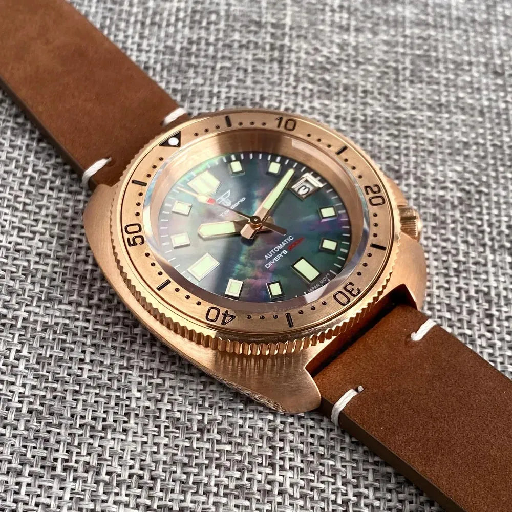Men’s Bronze Automatic Dive Watch – Rexyle Tandorio Shell Dial Series
