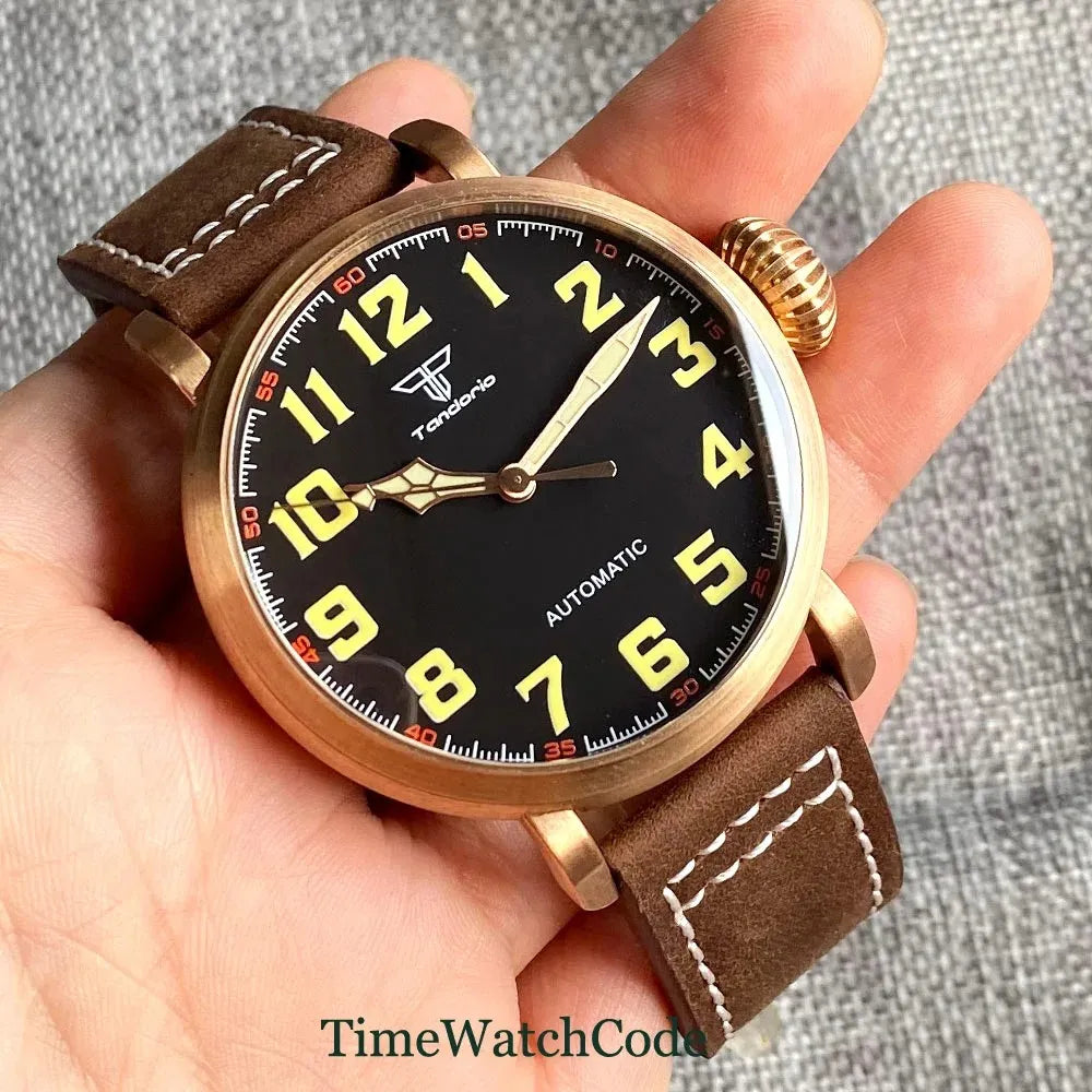 Men’s Bronze Automatic Diver Watch – Tandorio NH35 Expedition Series