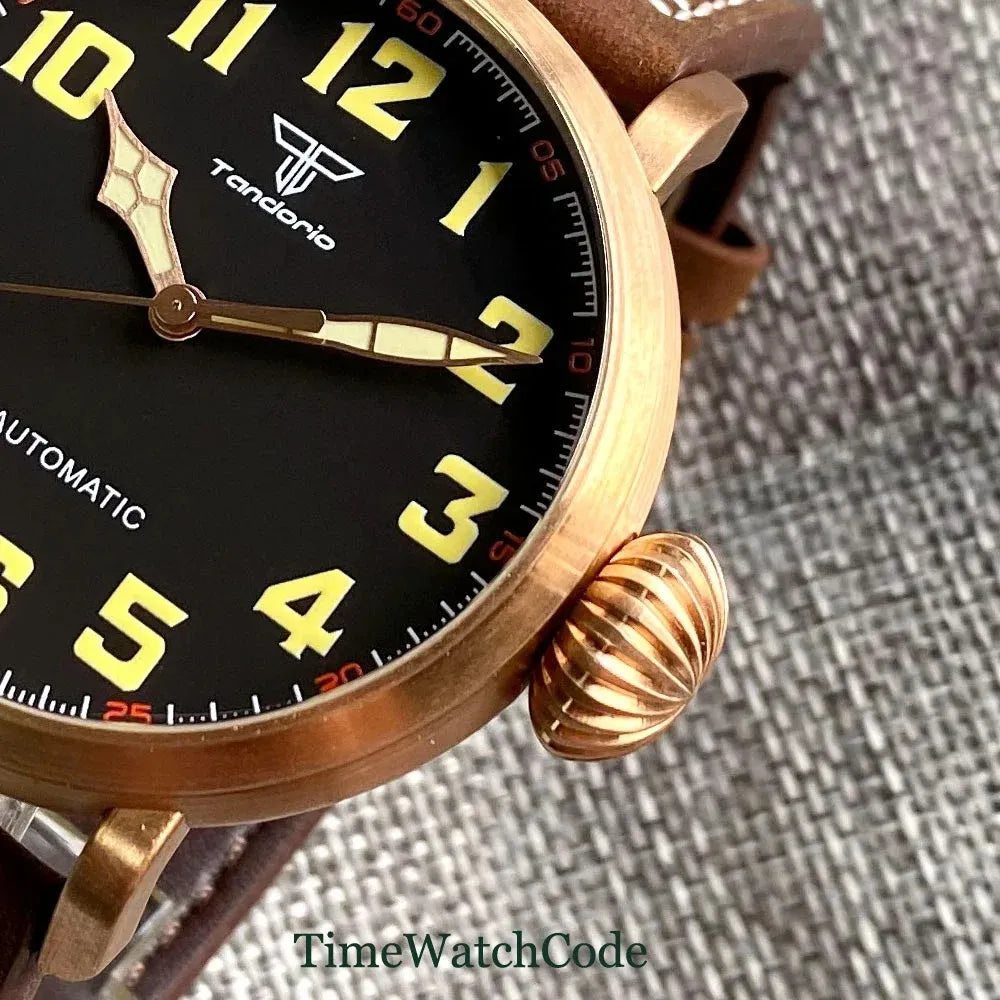 Men’s Bronze Automatic Diver Watch – Tandorio NH35 Expedition Series