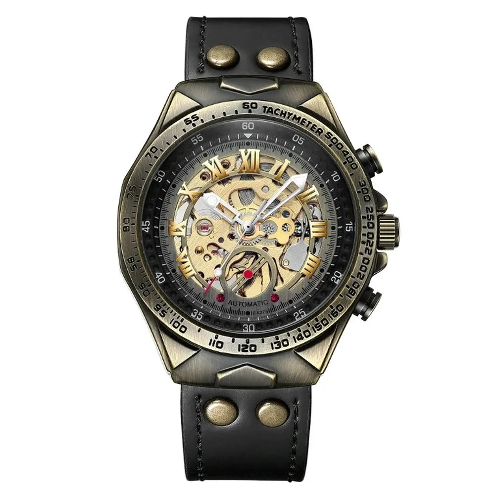 Men’s Bronze Automatic Watch – UTHAI Retro Business Series