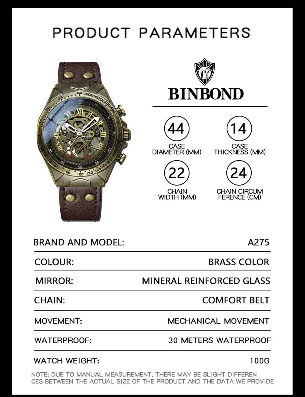 Men’s Bronze Automatic Watch – UTHAI Retro Business Series