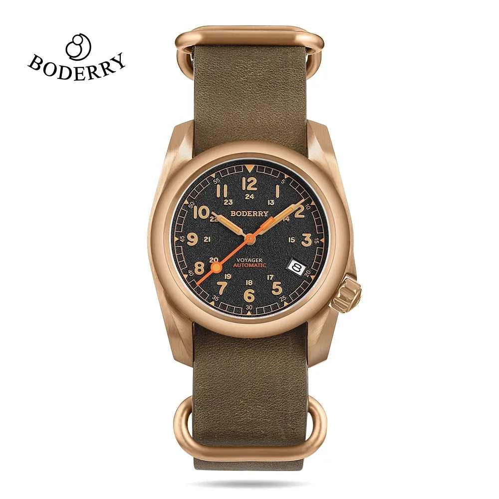 Men’s Bronze Field Watch – Boderry Voyager Automatic Series