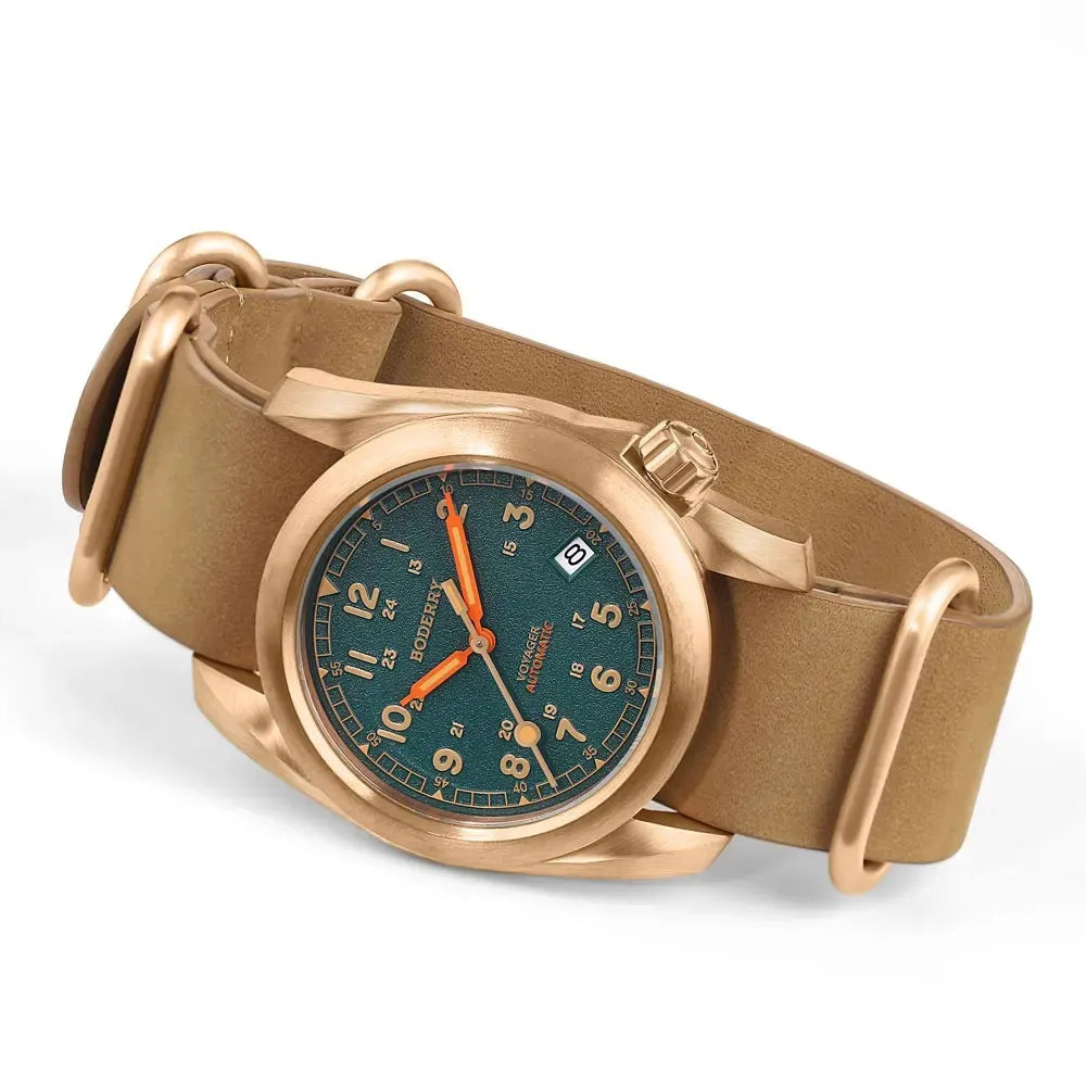 Men’s Bronze Field Watch – Boderry Voyager Automatic Series