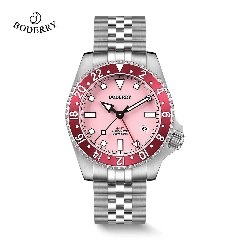 Men’s Bronze GMT Diver Watch – Boderry Admiral Automatic Series