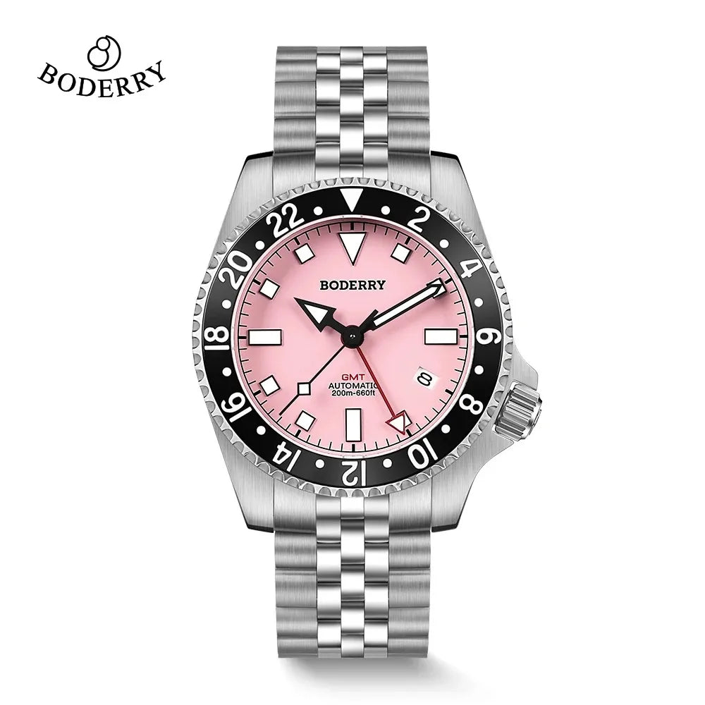 Men’s Bronze GMT Diver Watch – Boderry Admiral Automatic Series