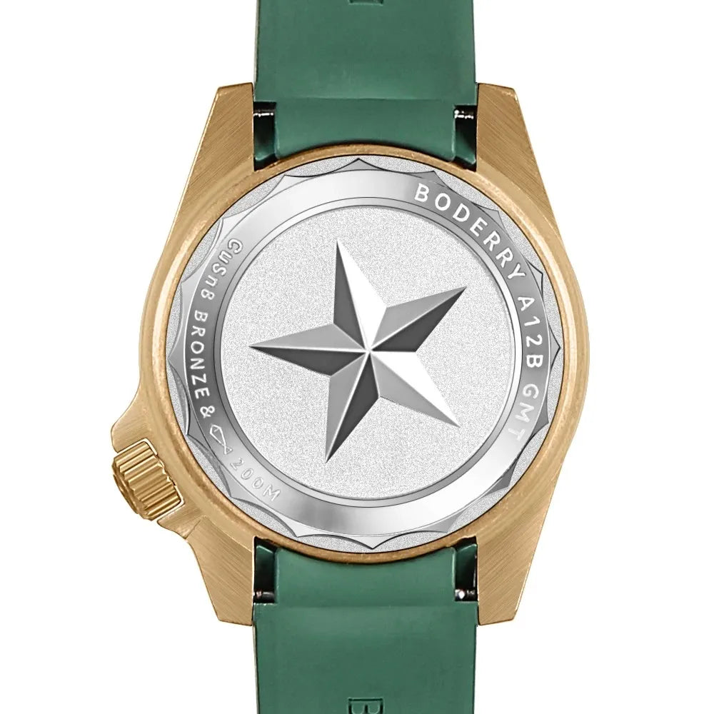 Men’s Bronze GMT Diver Watch – Boderry Admiral Automatic Series