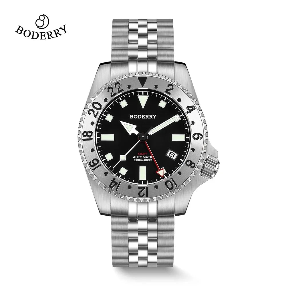 Men’s Bronze GMT Diver Watch – Boderry Admiral Automatic Series