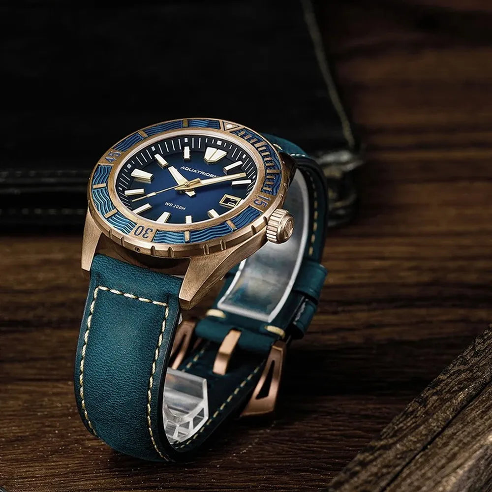 Men’s Bronze Military Watch – Aquatrident AQ-23007 Automatic Series