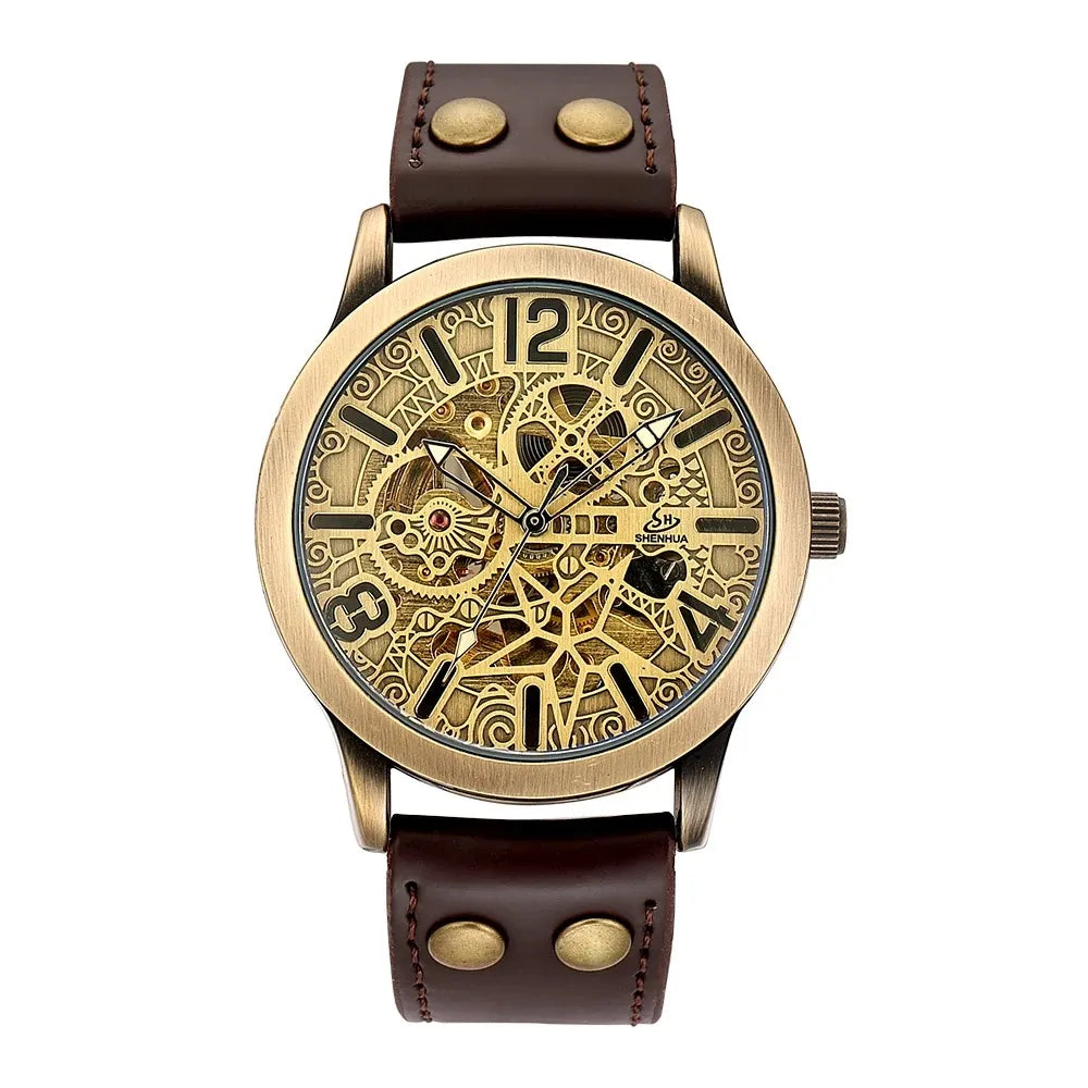 Men’s Bronze Skeleton Watch – Gorben Steampunk Automatic Series