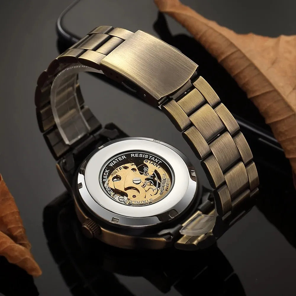 Men’s Bronze Skeleton Watch – Gorben Steampunk Automatic Series