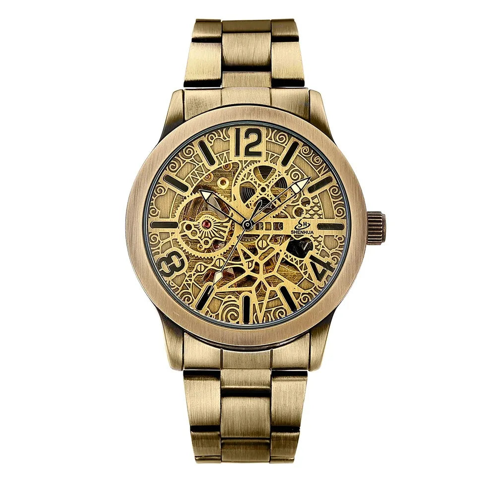 Men’s Bronze Skeleton Watch – Gorben Steampunk Automatic Series