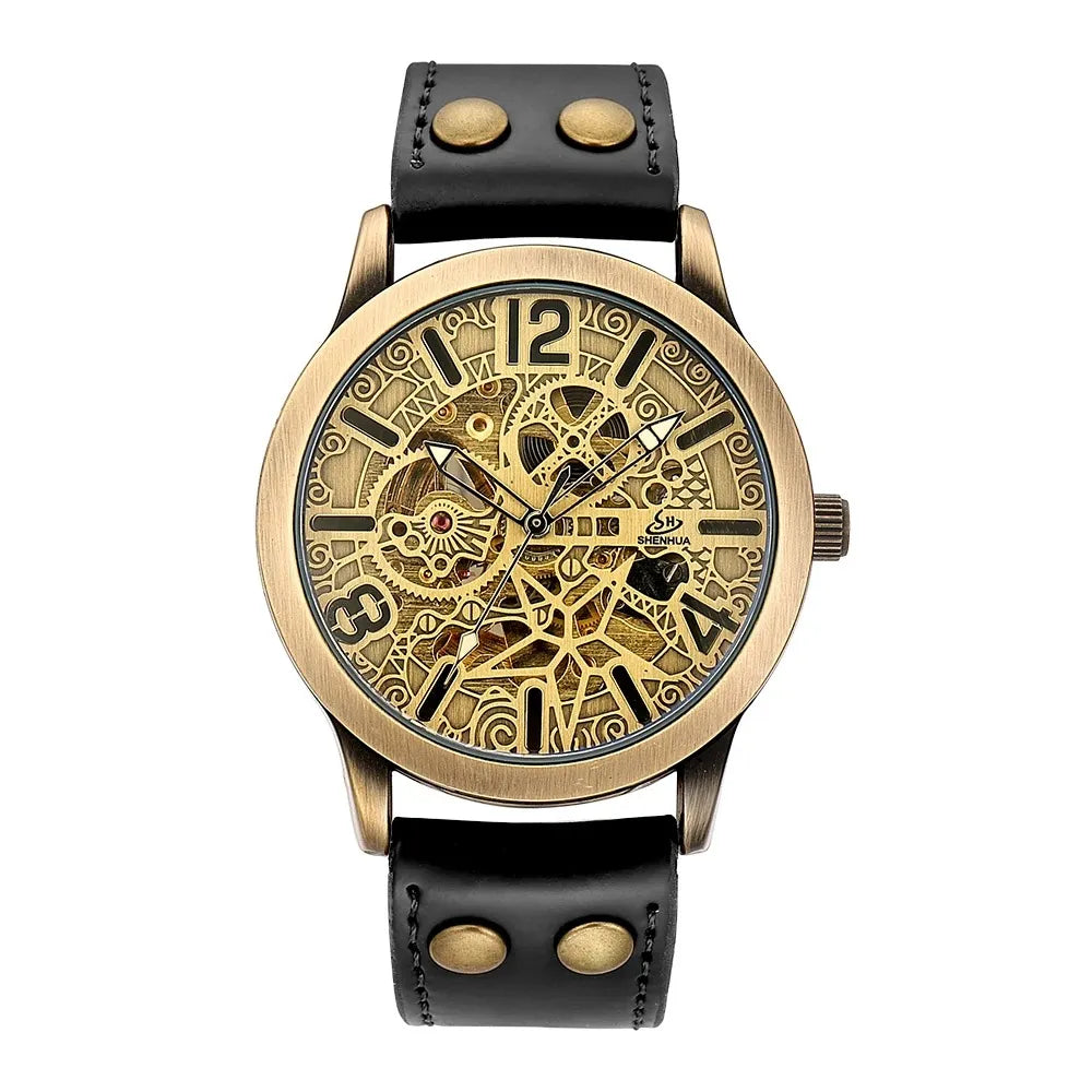 Men’s Bronze Skeleton Watch – Gorben Steampunk Automatic Series
