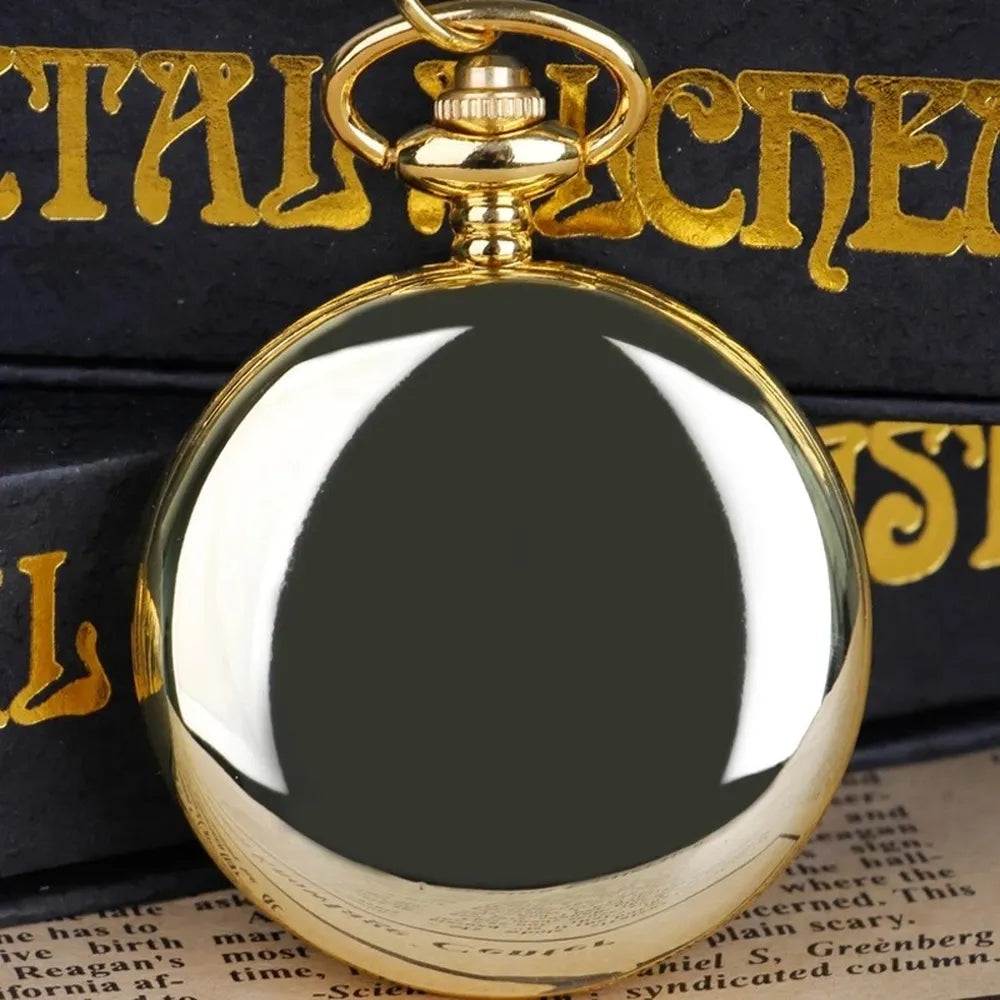Unisex Gold Quartz Pocket Watch – Shuhang Heritage Pendant Edition