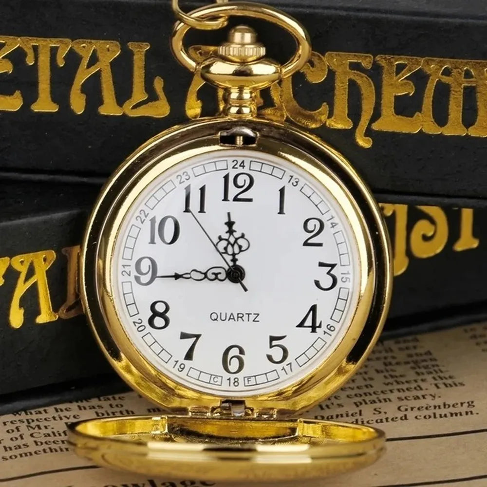 Unisex Gold Quartz Pocket Watch – Shuhang Heritage Pendant Edition
