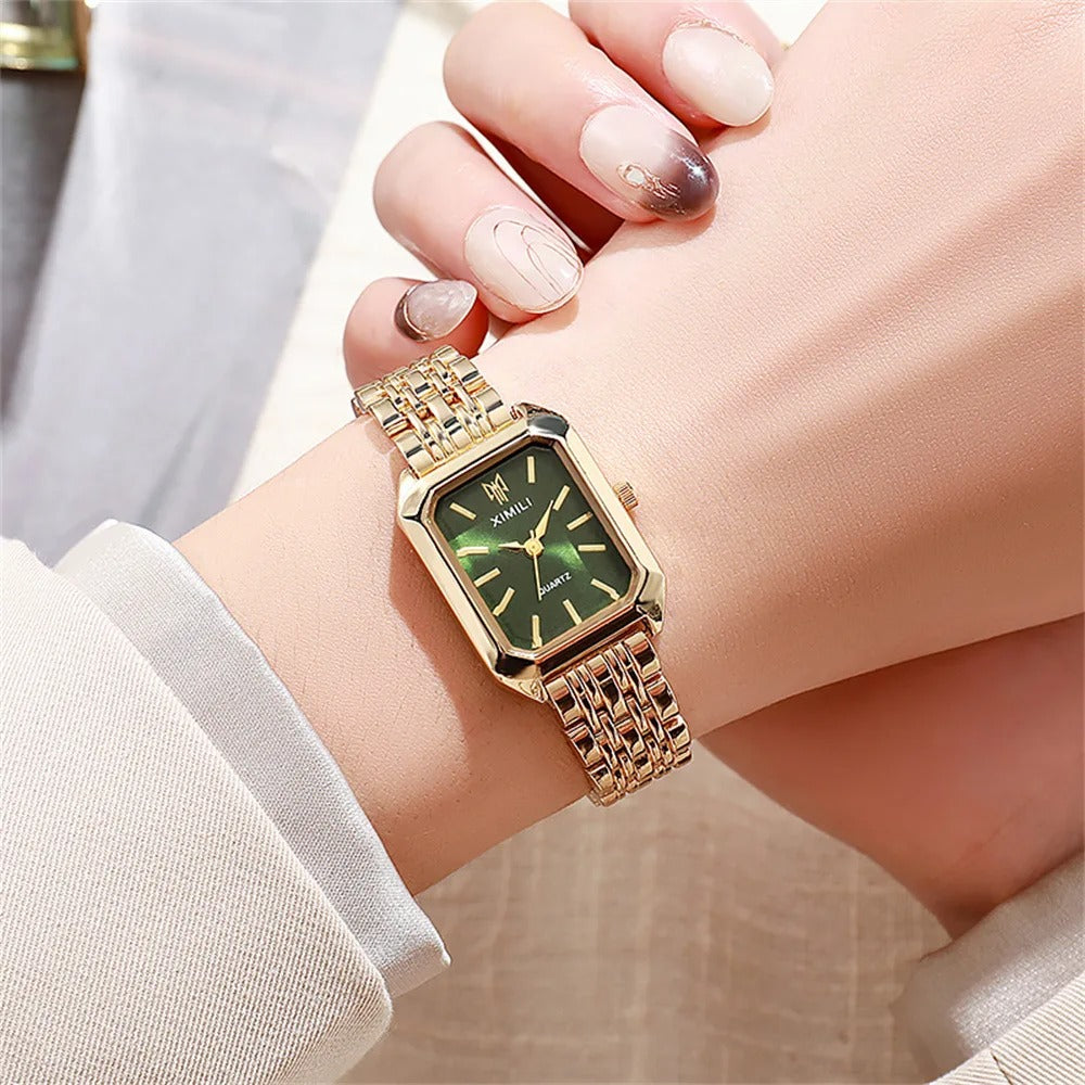 Women’s Gold Square Quartz Watch – Rexyle Ardent Edition