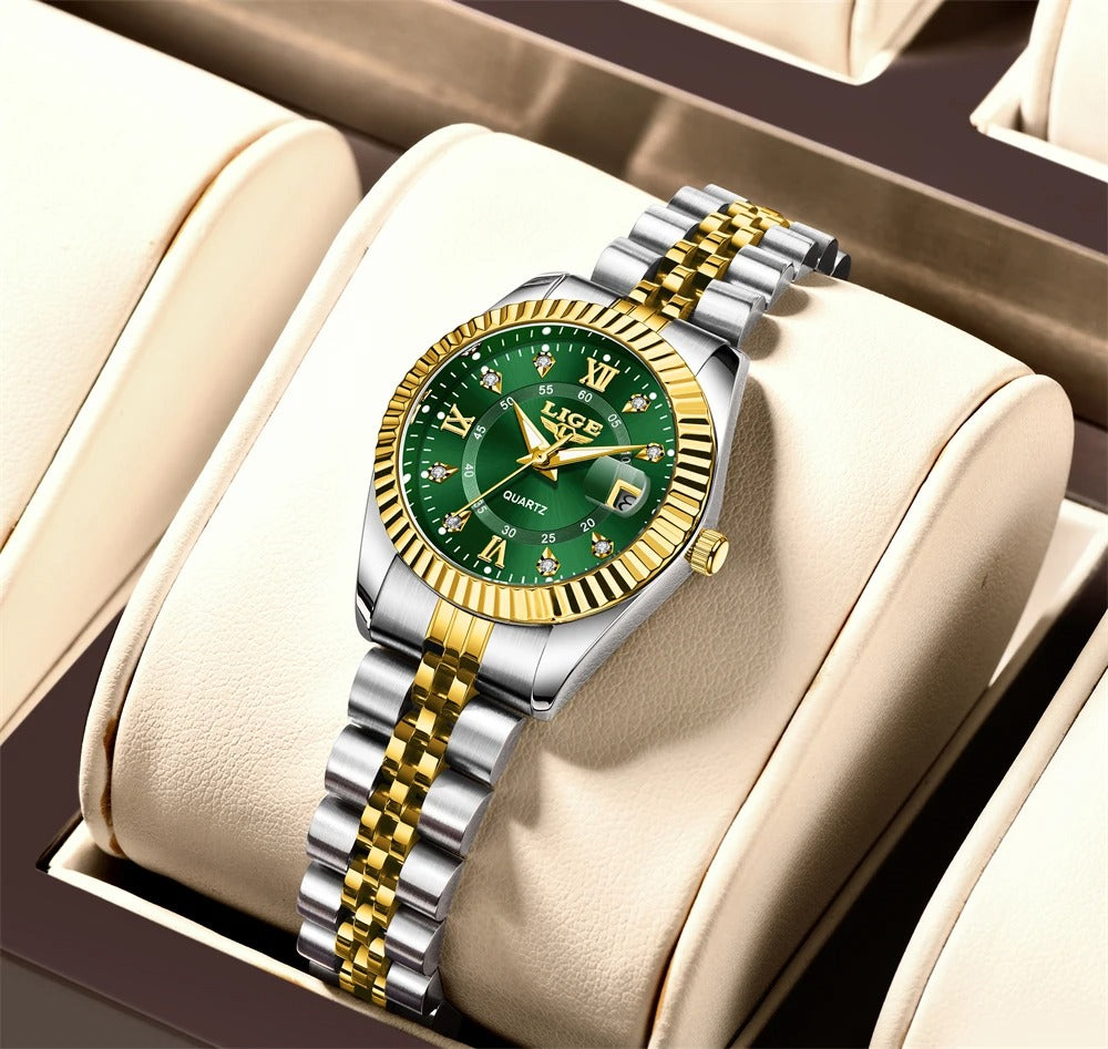 Women’s Stainless Steel Quartz Watch – Rexyle Serene Edition