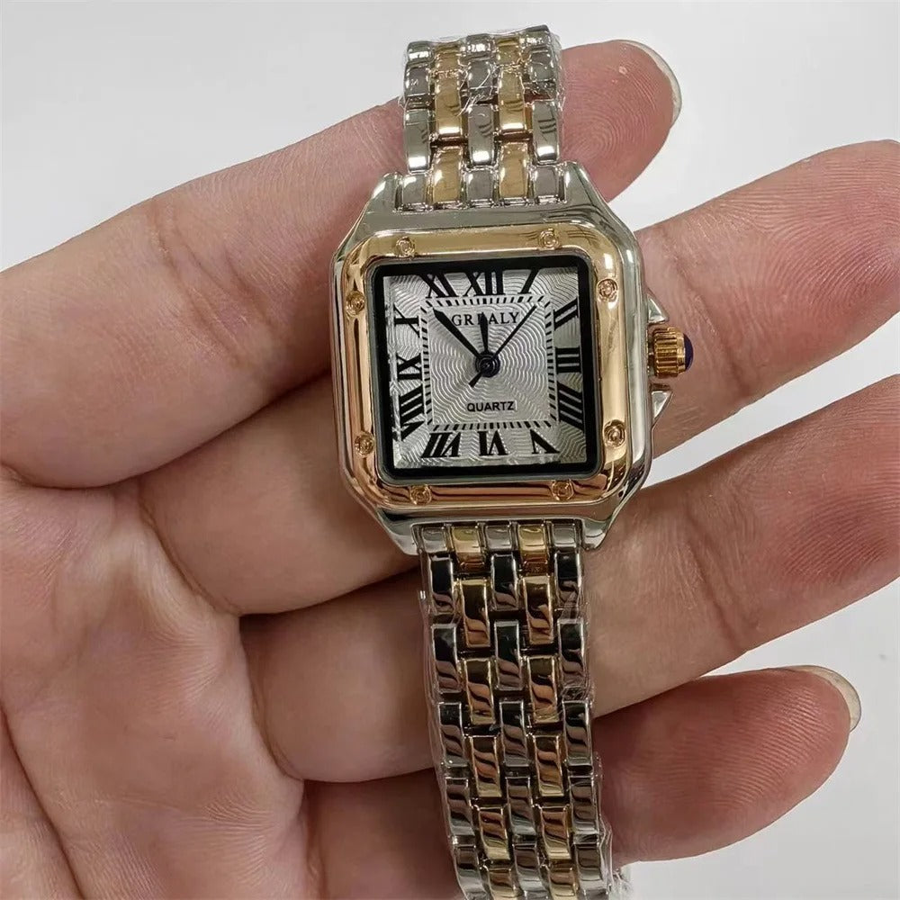 Women’s Gold Square Quartz Watch – Rexyle Veris Edition