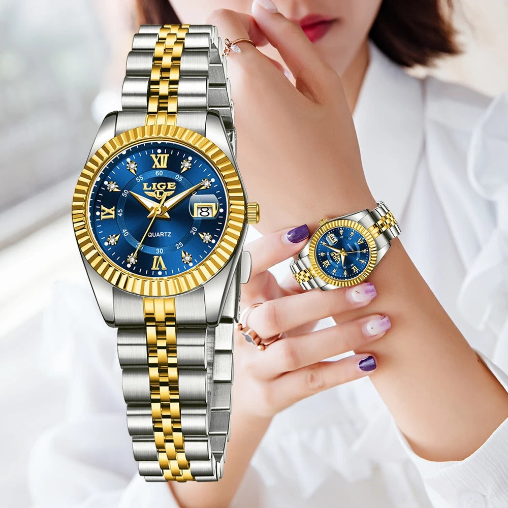 Women’s Stainless Steel Quartz Watch – Rexyle Serene Edition