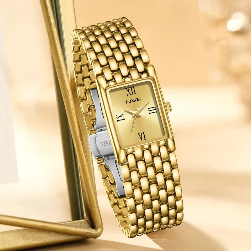 Women’s Square Roman Dial Quartz Watch – Rexyle Aurelia Edition