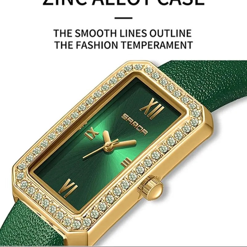 Women’s Green Dial Quartz Watch – Rexyle Virelle Edition
