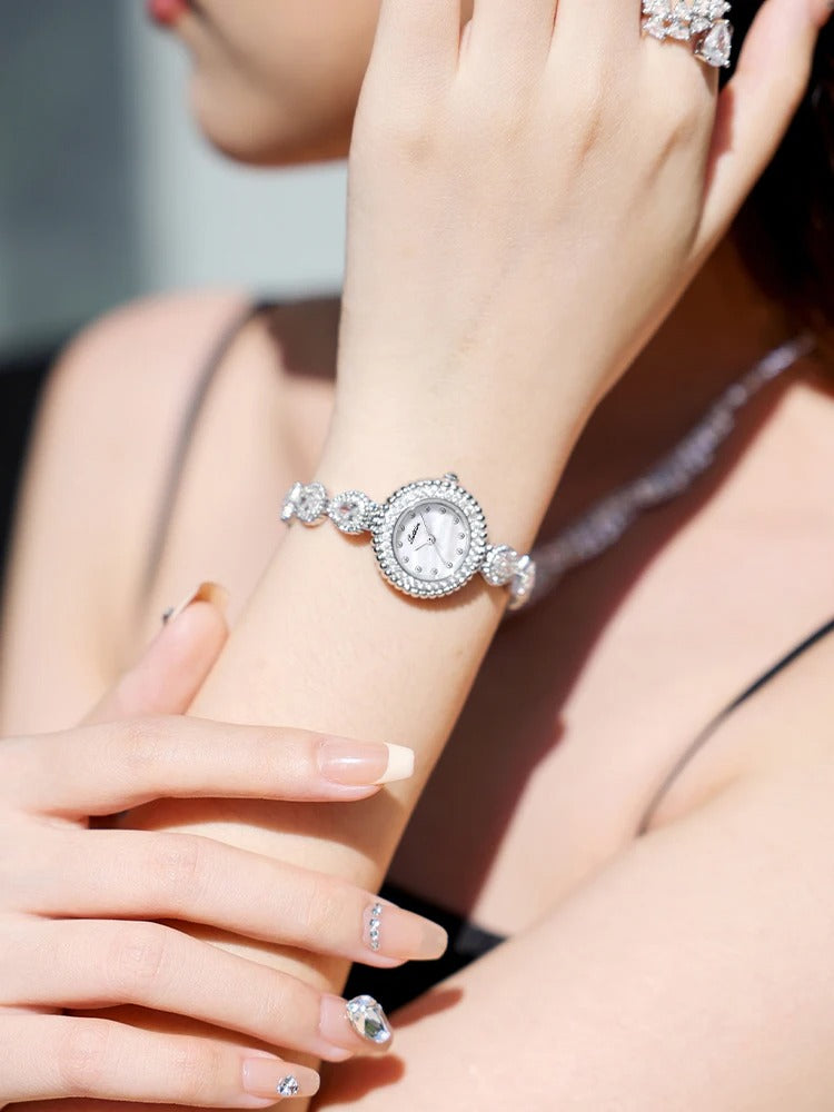 Women’s Zircon Mother-of-Pearl Quartz Watch – Rexyle Éclat Edition