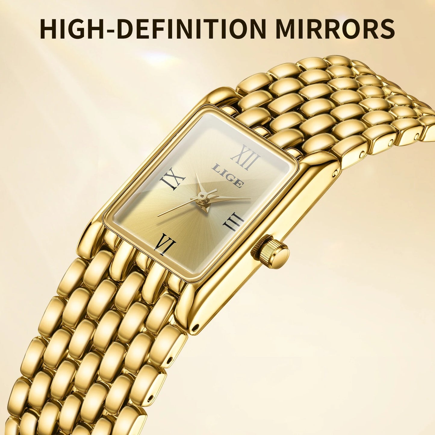 Women’s Square Roman Dial Quartz Watch – Rexyle Aurelia Edition