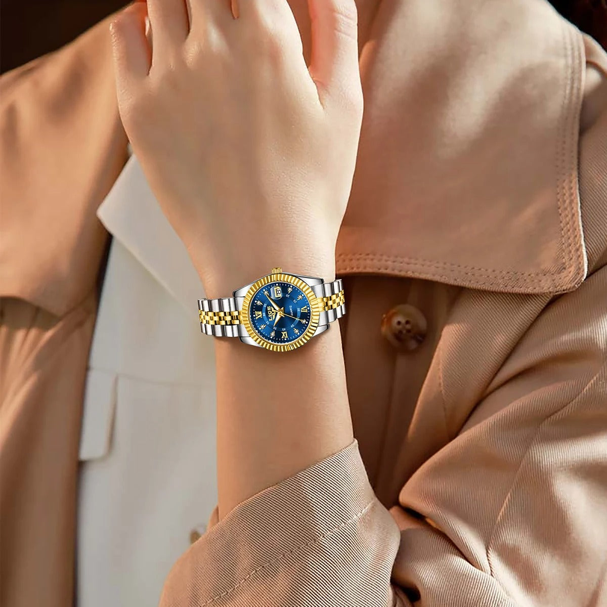 Women’s Stainless Steel Quartz Watch – Rexyle Serene Edition