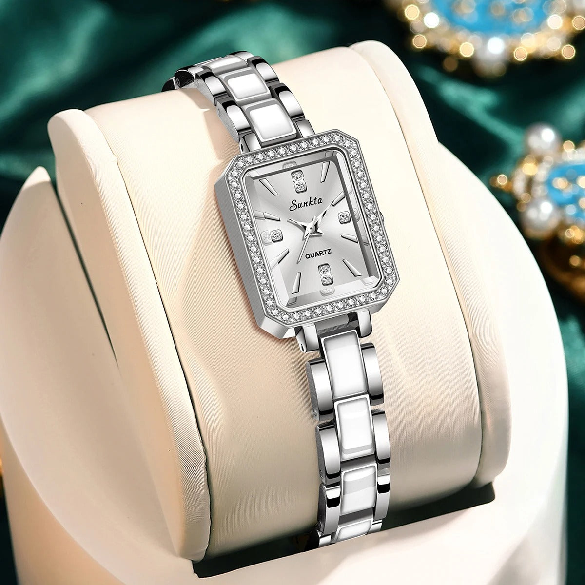 Women’s Diamond-Set Square Quartz Watch – Rexyle Solenne Edition