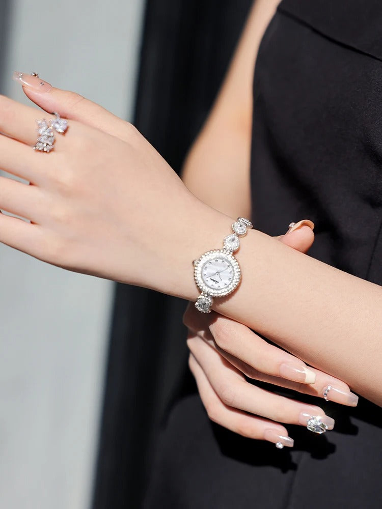 Women’s Zircon Mother-of-Pearl Quartz Watch – Rexyle Éclat Edition