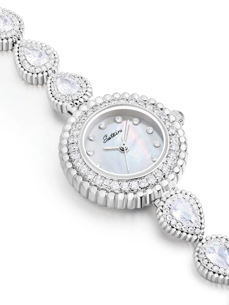 Women’s Zircon Mother-of-Pearl Quartz Watch – Rexyle Éclat Edition