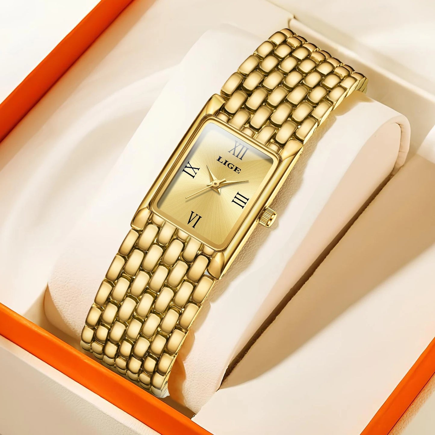 Women’s Square Roman Dial Quartz Watch – Rexyle Aurelia Edition