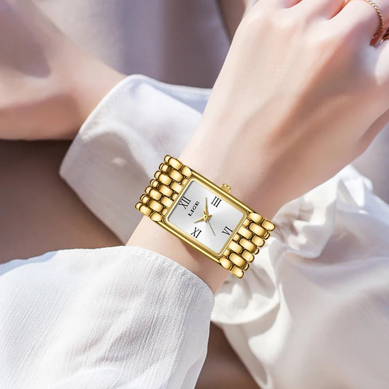 Women’s Square Roman Dial Quartz Watch – Rexyle Aurelia Edition