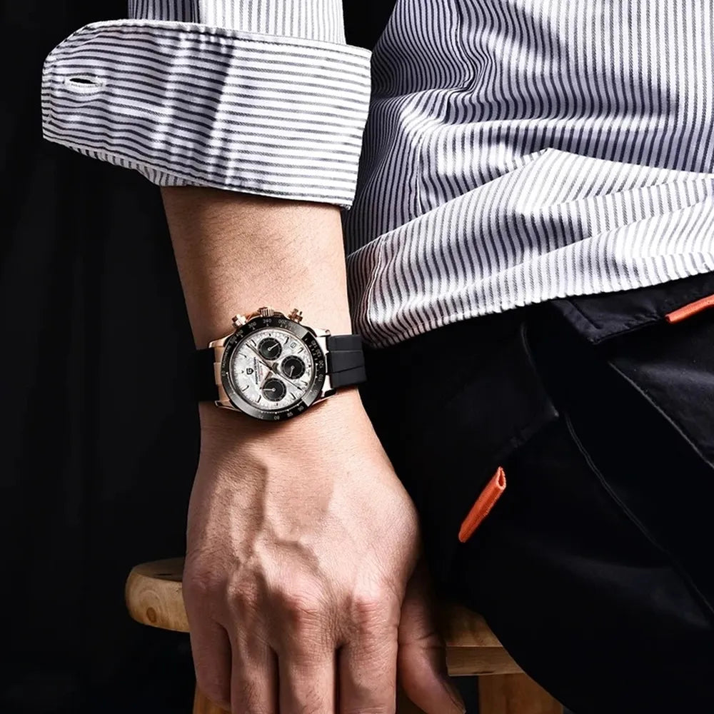 Men’s 40mm Retro Chronograph Watch – Rexyle Pagani V2 Quartz Edition