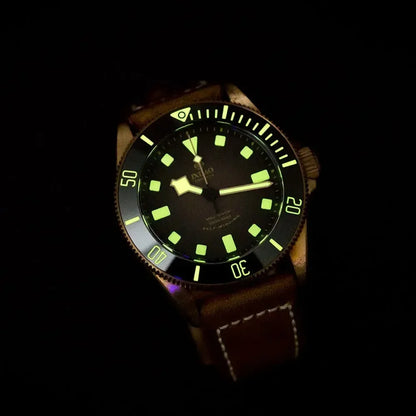 Men’s Bronze Automatic Dive Watch – IXDAO X02T Professional Series
