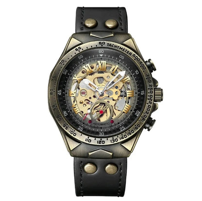 Men’s Bronze Automatic Watch – UTHAI Retro Business Series