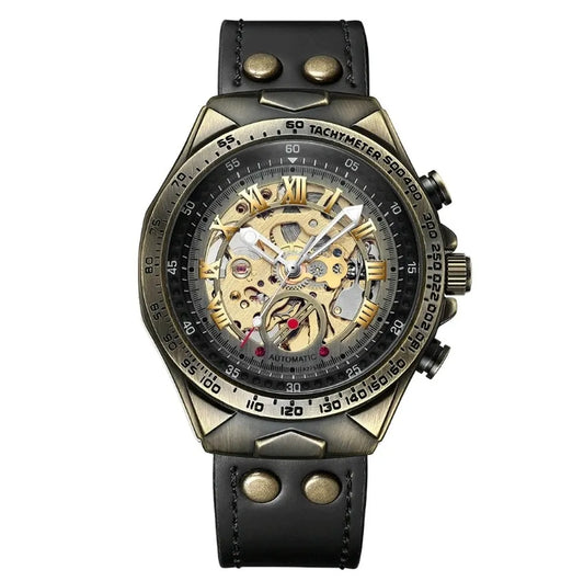 Men’s Bronze Automatic Watch – UTHAI Retro Business Series