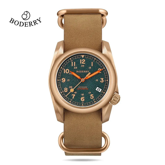 Men’s Bronze Field Watch – Boderry Voyager Automatic Series