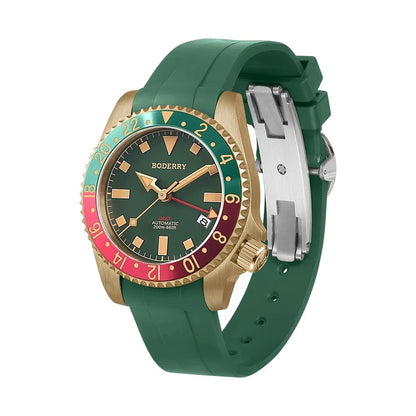 Men’s Bronze GMT Diver Watch – Boderry Admiral Automatic Series