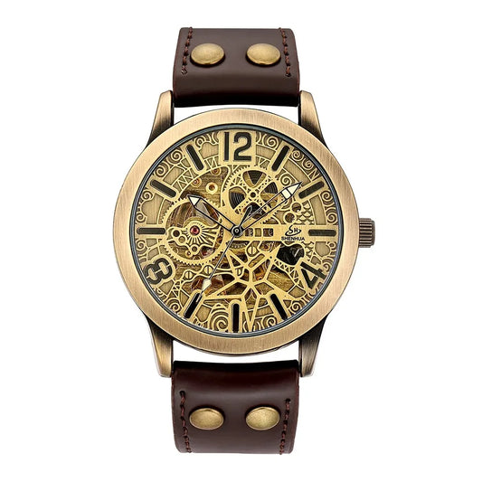Men’s Bronze Skeleton Watch – Gorben Steampunk Automatic Series