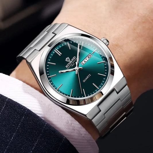 Men’s Stainless Steel Calendar Watch – Rexyle Uthai Quartz Edition