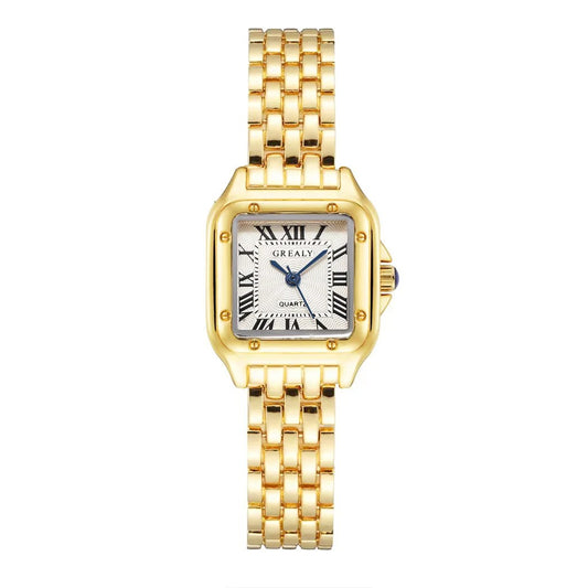 Women’s Gold Square Quartz Watch – Rexyle Veris Edition