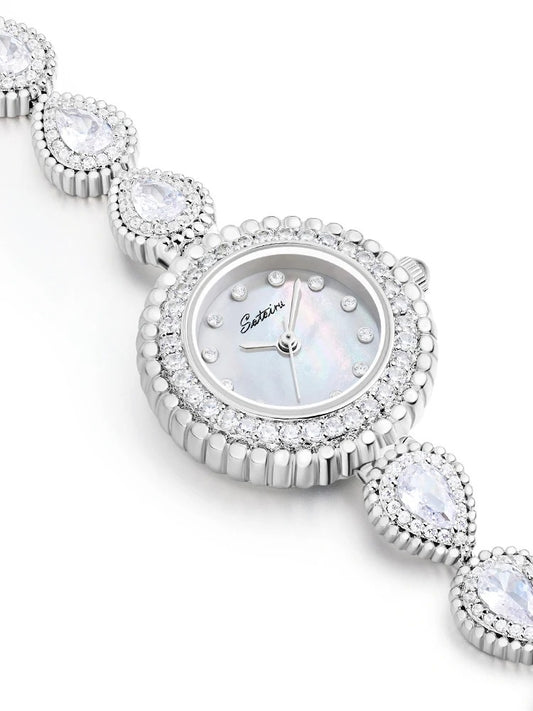 Women’s Zircon Mother-of-Pearl Quartz Watch – Rexyle Éclat Edition